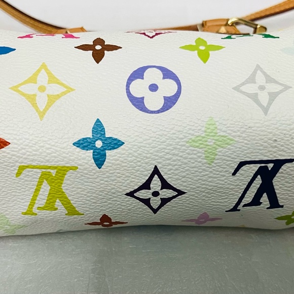 Louis Vuitton LV Handbag M92645 Mini Speedy White Monogram Multicolor -EXCELLENT - Picture 9 of 12